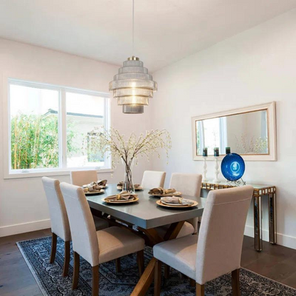 Suspension Ormévia | Douille E27 Verre & Laiton Poli | Câble Réglable Style Rétro Chic