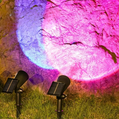 SolarGlow Gartenstrahler | LED Solar Spot mit Farbwechsel für Außen