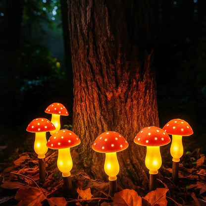 Sylvora Solarlichter | LED Pilz Gartenbeleuchtung mit Sensor