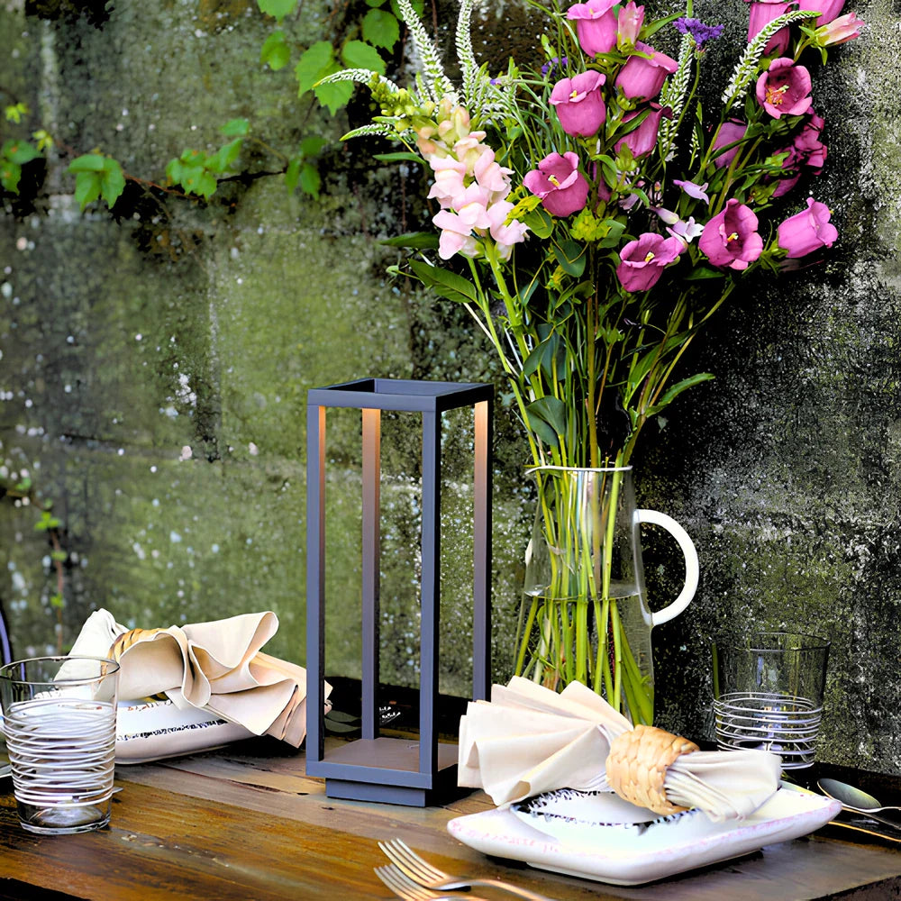 Ardessa Laterne | Kabellose dimmbare LED Designlaterne aus Aluminium