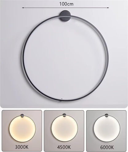 Applique Murale Orvélia | LED 3CCT + Gradation 10 Niveaux | Anneau Aluminium