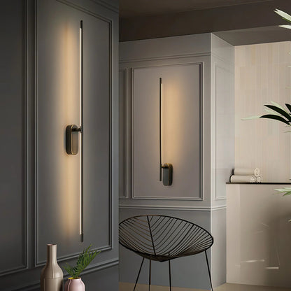 Applique Murale Elzoria | LED Tricolore 3000K–6000K | Cuivre Linéaire