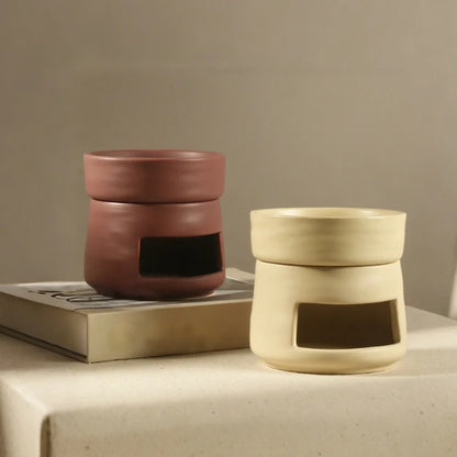 AromaLuna Aroma Diffusor | Keramik Duftlampe mit LED Licht