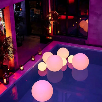 LunaSphere Gartenleuchte | LED Kugel Licht mit Farbwechsel & Fernbedienung