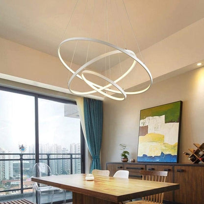 Suspension Auralynx | Triple Anneaux Ø40/60/80 Dimmable Mémoire | LED 50 000+ h Télécommande