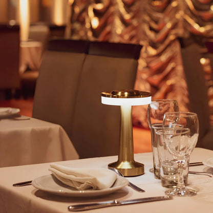 Veloura Barleuchte | Kabellose Retro Tischlampe dimmbar mit LED