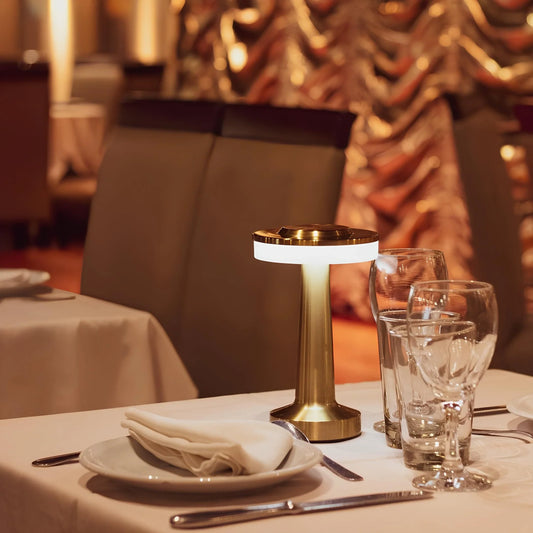 Veloura Barleuchte | Kabellose Retro Tischlampe dimmbar mit LED