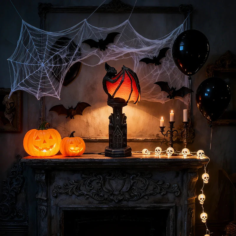 Noctyra Fledermauslampe | Gotische LED Tischlampe mit warmem Licht