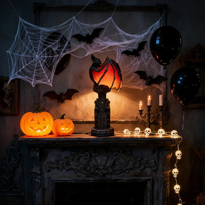 Noctyra Fledermauslampe | Gotische LED Tischlampe mit warmem Licht