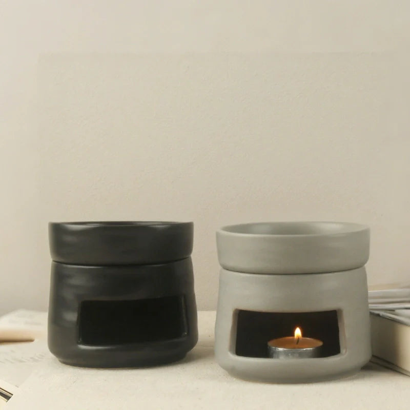 AromaLuna Aroma Diffusor | Keramik Duftlampe mit LED Licht