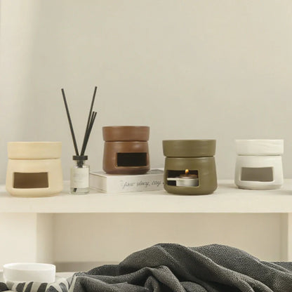 AromaLuna Aroma Diffusor | Keramik Duftlampe mit LED Licht