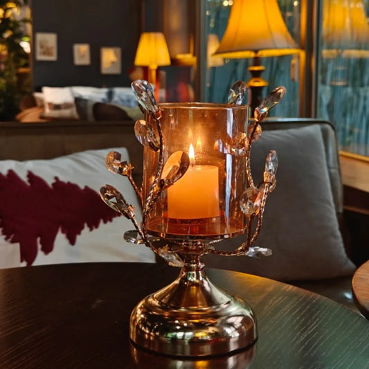 Auralyn Kerzenhalter | Kristallglas Deko Kerzenständer Vintage