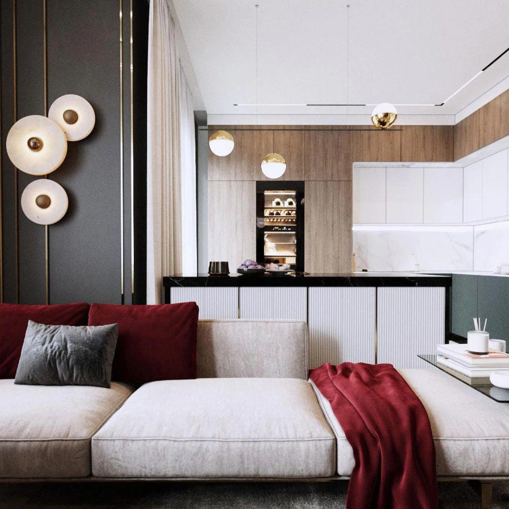 Applique Murale Solméra | Douille G9 Albâtre Véritable | Disque Minimaliste