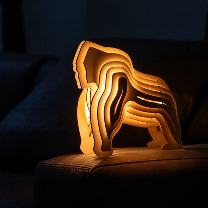 LumoTale Holzleuchte | Handgemachte 3D Tierlampe mit Sensor