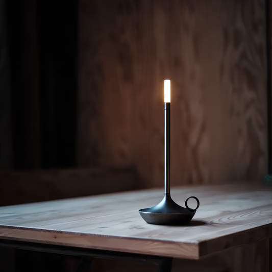 NordLumen Kerzenlampe | Skandi LED Lampe mit Touch Dimmung