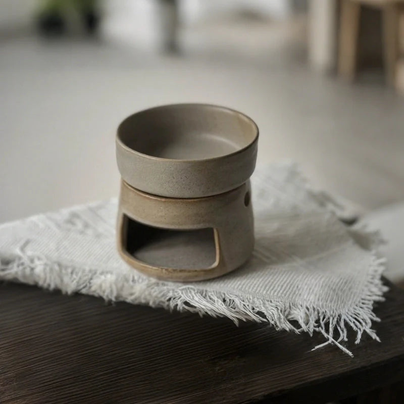 AromaLuna Aroma Diffusor | Keramik Duftlampe mit LED Licht