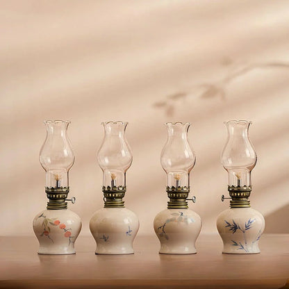 Lunara Flammenlicht | Keramik Öllampe mit regulierbarer Flamme