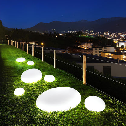 LumaStone Gartenleuchte | LED Solar Kugellampe mit Farbwechsel