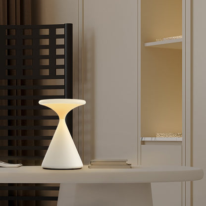 AeronGlow Tischleuchte | Kabellose LED Lampe dimmbar im Sanduhr Design