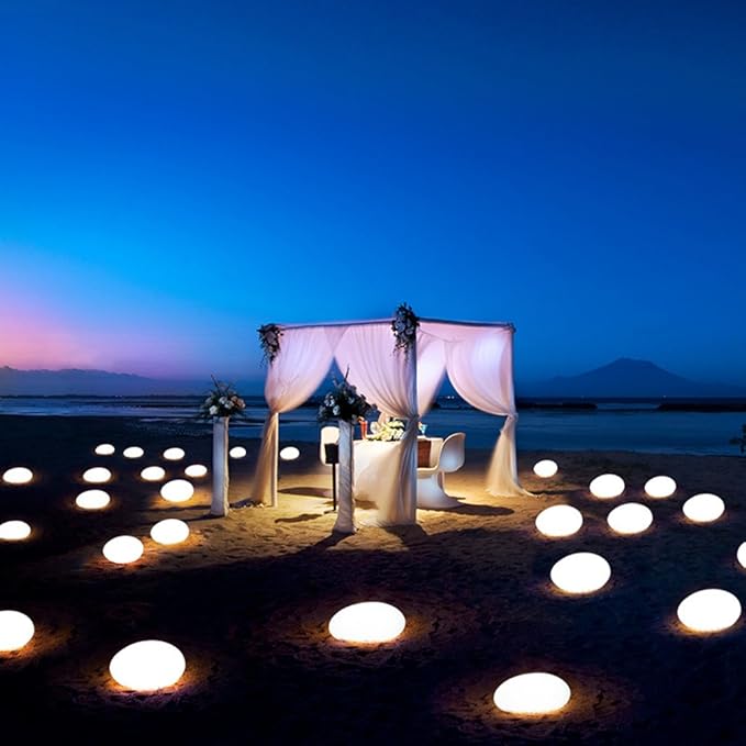 LumaStone Gartenleuchte | LED Solar Kugellampe mit Farbwechsel