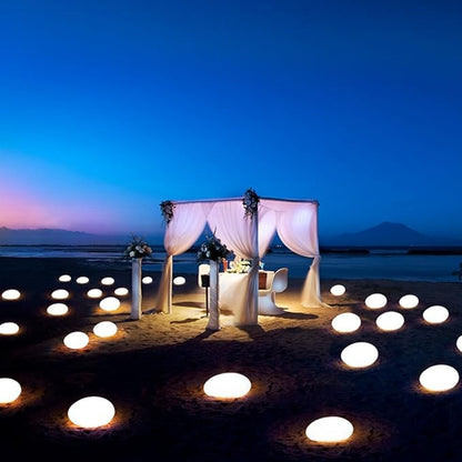 LumaStone Gartenleuchte | LED Solar Kugellampe mit Farbwechsel