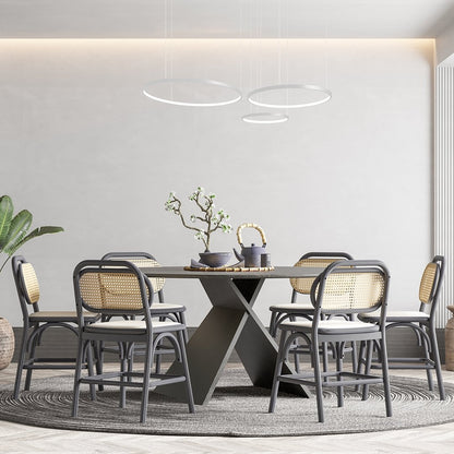 Suspension Auralith | Triple Anneaux Ø40/55/70 + LED 70W Dimmable | Télécommande 2700K–5700K