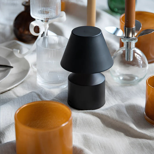 Lunavo Tischlampe | Minimalistische LED Lampe dimmbar mit Touch Funktion