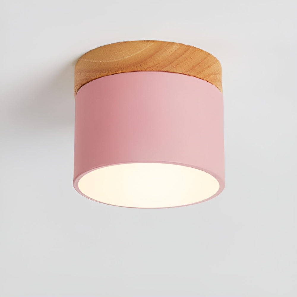Plafonnier Elyraze | LED Intégrée | Fer, Bois Massif & PVC Scandinave