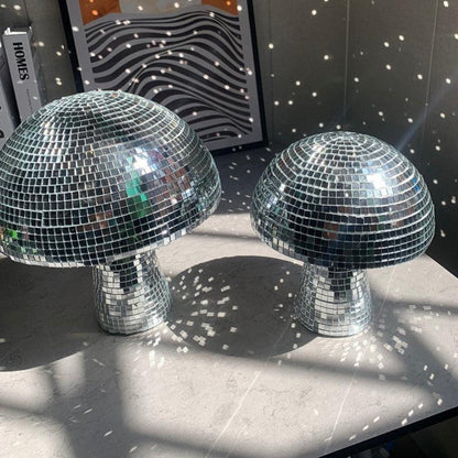 Miralune Tischlampe | Retro-Disco-Pilzlampe im Spiegelmosaik-Design