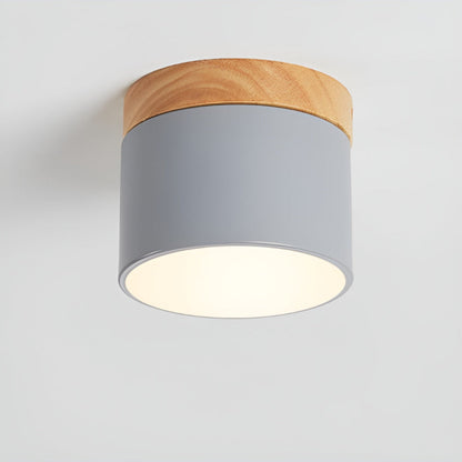 Plafonnier Elyraze | LED Intégrée | Fer, Bois Massif & PVC Scandinave