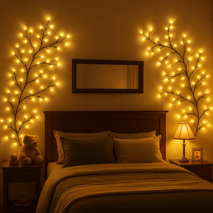 Sylvéra Lichterranke | LED-Weidenranke mit Fernbedienung