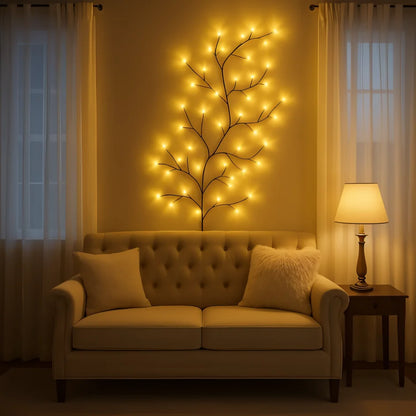 Sylvéra Lichterranke | LED-Weidenranke mit Fernbedienung