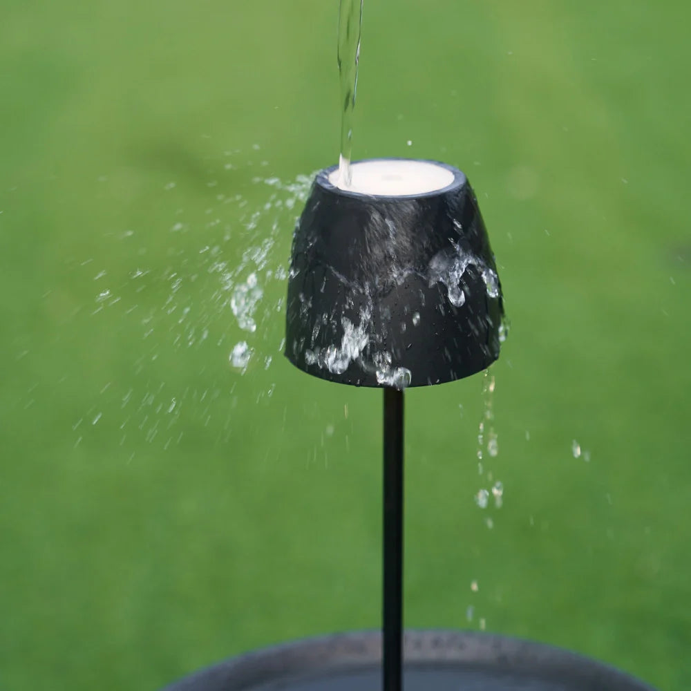 Lumora Tischlampe | Kabellose LED Designlampe mit Touch Dimmung