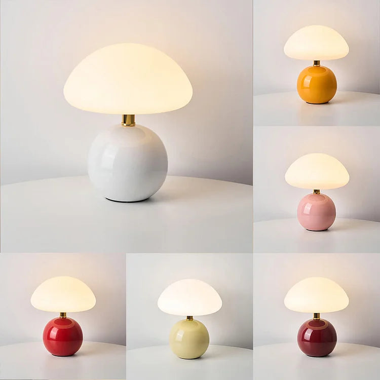 BelleChampignon Pilzlampe | Französische LED Lampe im Bauhaus Stil mit 3 Lichtfarben