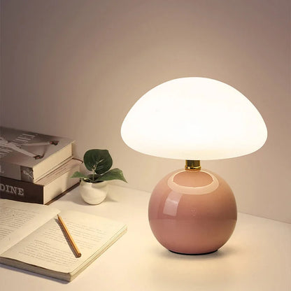 BelleChampignon Pilzlampe | Französische LED Lampe im Bauhaus Stil mit 3 Lichtfarben
