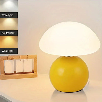 BelleChampignon Pilzlampe | Französische LED Lampe im Bauhaus Stil mit 3 Lichtfarben