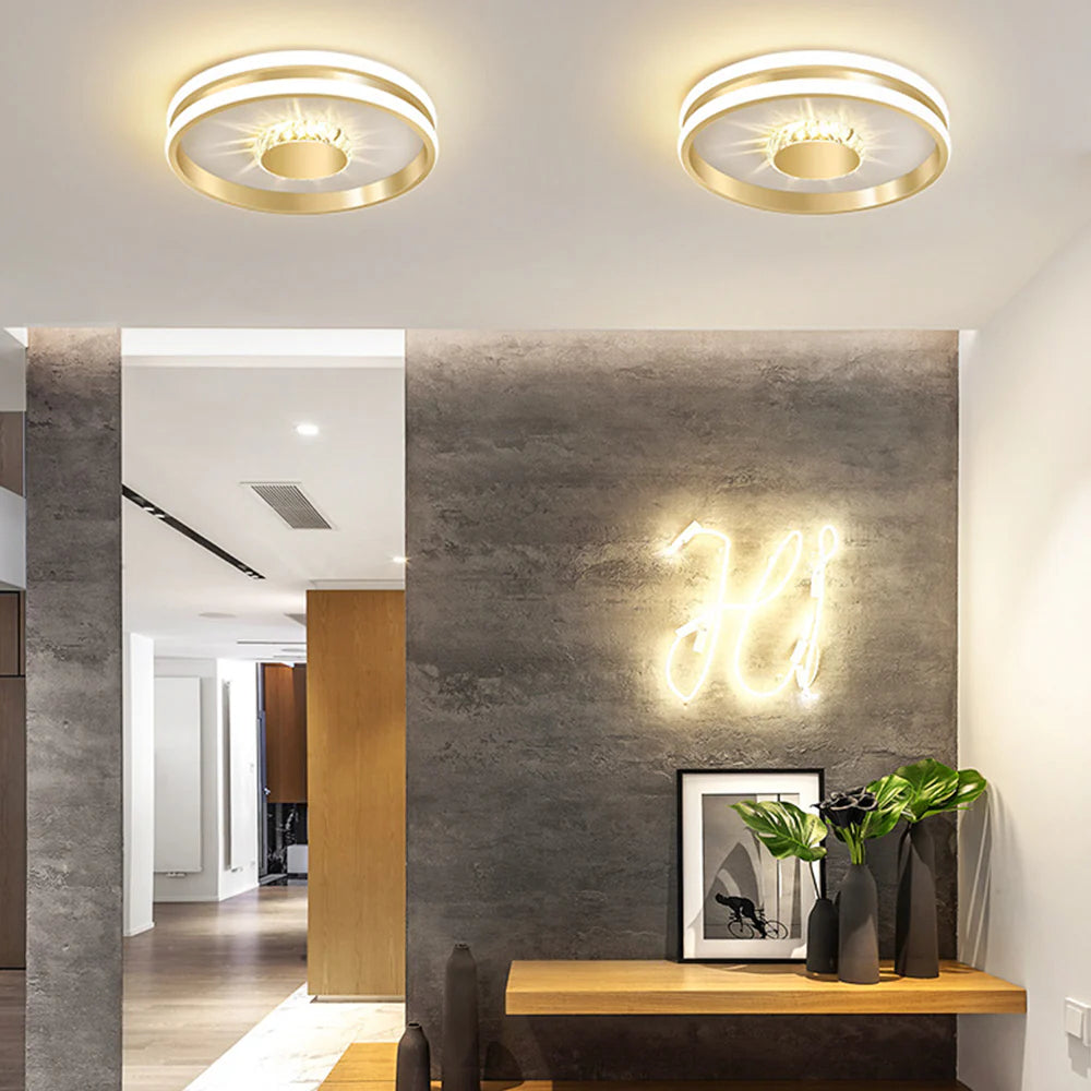 Plafonnier Azoryn | LED 27W/32W 3CCT 3000K–6000K | Cristal Doré Luxe
