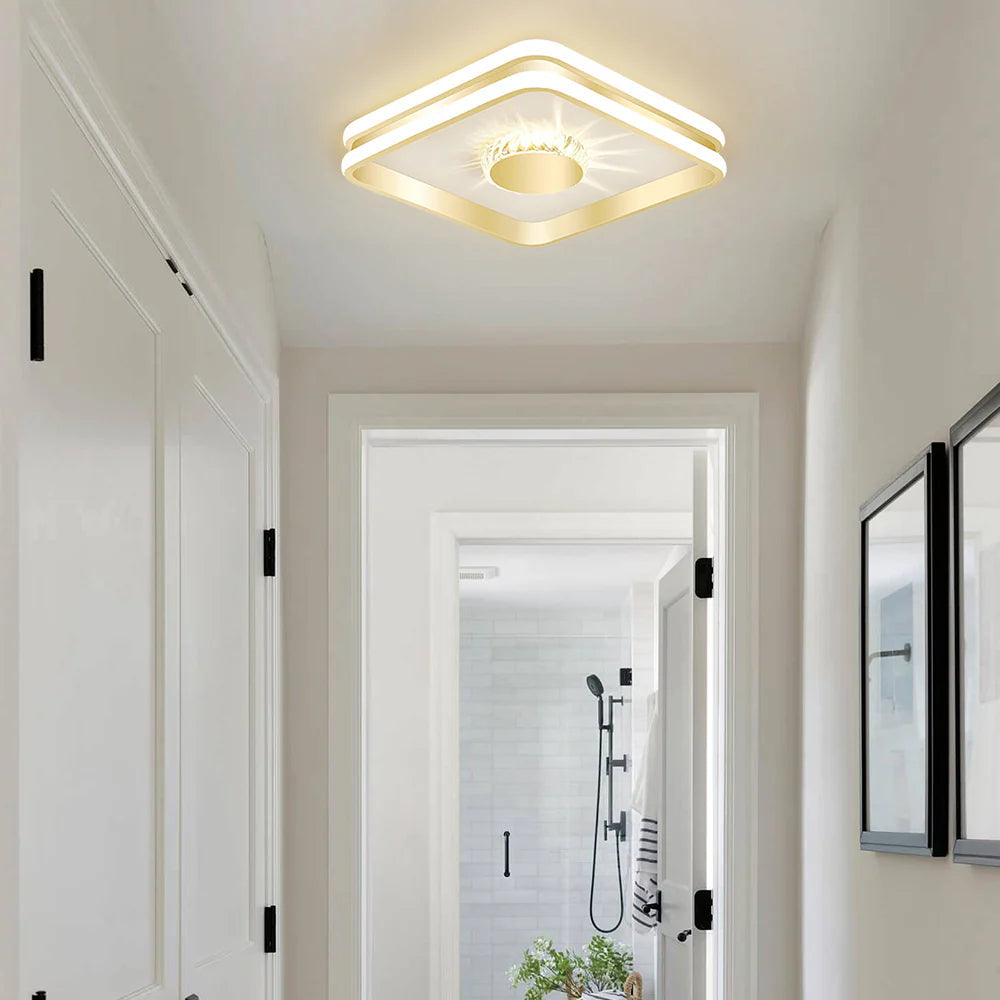 Plafonnier Azoryn | LED 27W/32W 3CCT 3000K–6000K | Cristal Doré Luxe