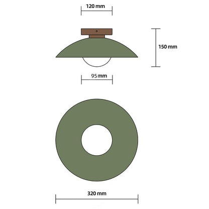 Plafonnier Avenys | Douille E27 Mono-Point | Métal Moderne Ø32 cm