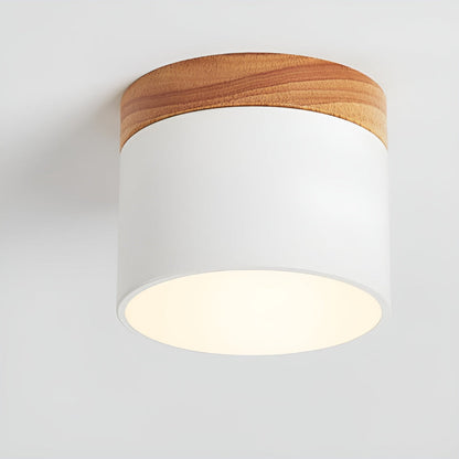 Plafonnier Elyraze | LED Intégrée | Fer, Bois Massif & PVC Scandinave