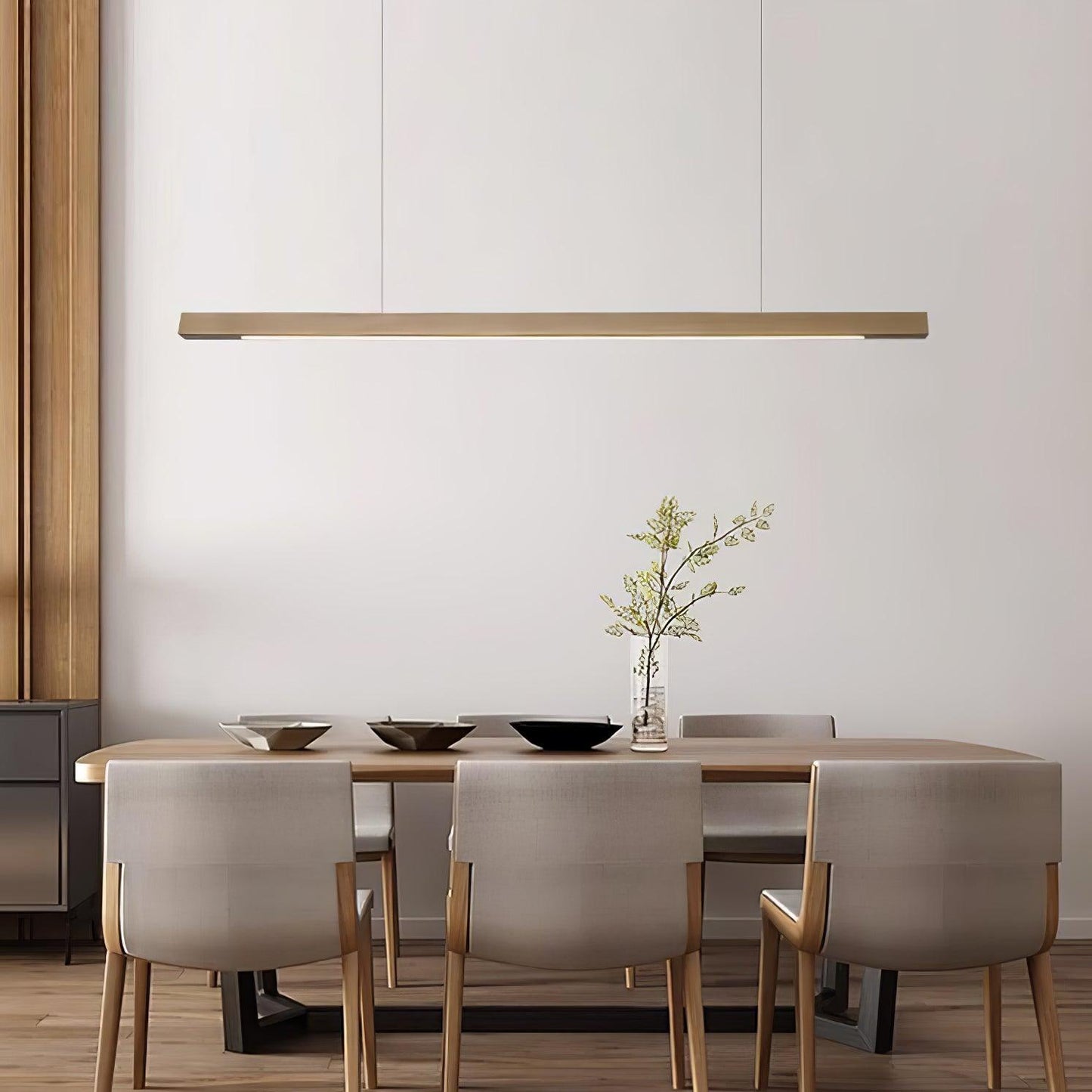 Suspension Lignaréa | LED Dimmable IP20 110–240V | Bois & Métal Scandinave Linéaire