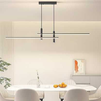 Suspension Varynno | LED SMD 1 Spot IP20 110–240V | Métal Linéaire Noir/Or Câble Réglable