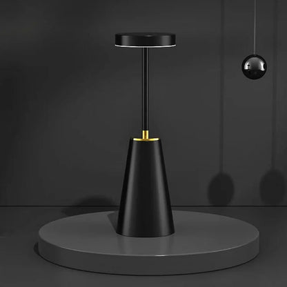 Veluntra Tischlampe | Kabellose LED Lampe dimmbar mit Touch & Memory Funktion