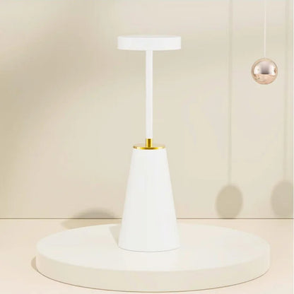 Veluntra Tischlampe | Kabellose LED Lampe dimmbar mit Touch & Memory Funktion