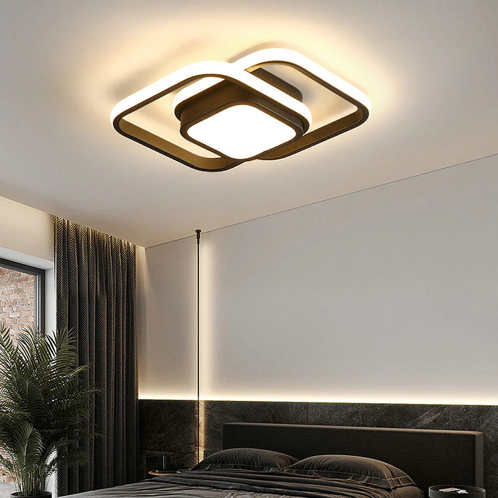 Plafonnier Xylon | LED 32W 3CCT 3000K–6000K | Double Anneau Nordique
