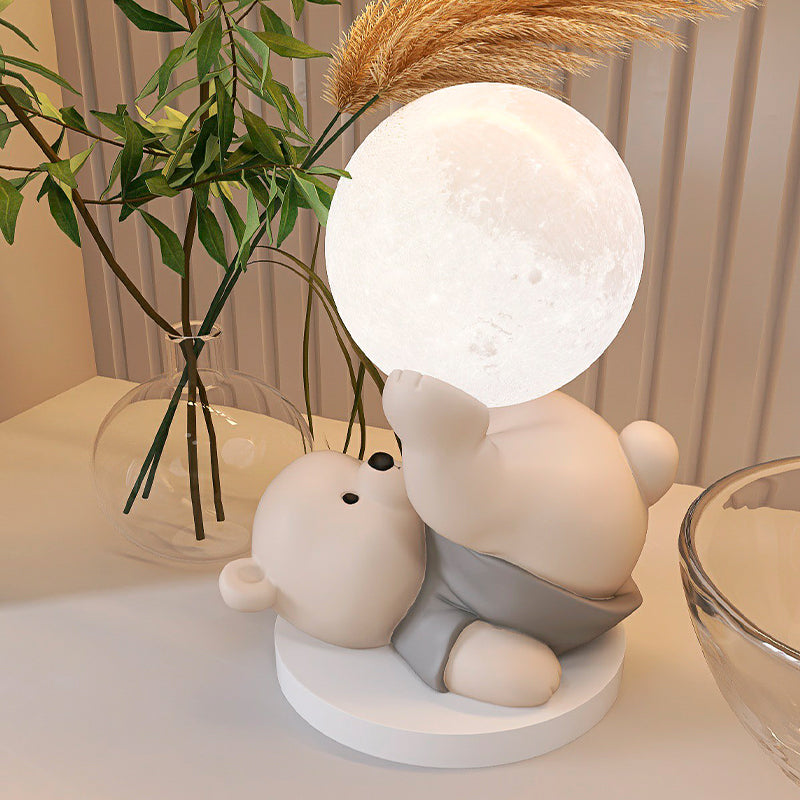 Lunabear Mondlampe | Niedliches LED Nachtlicht Bär für Kinderzimmer