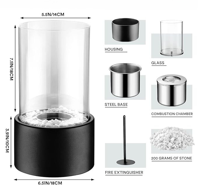 Flammory Öllampe | Rustikale Deko Lampe für Wohnzimmer