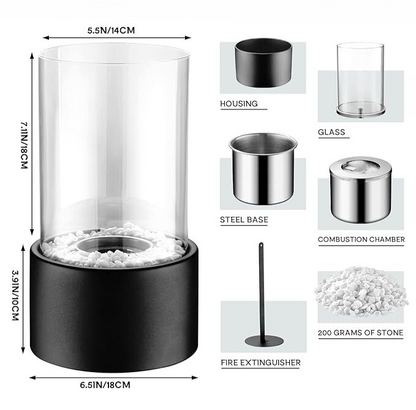 Flammory Öllampe | Rustikale Deko Lampe für Wohnzimmer