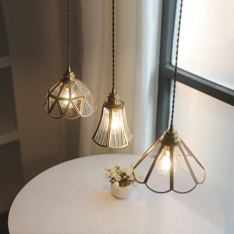 Suspension Aurmelle | LED 9W 3000K | Cuivre & Verre Esprit Nordique Vintage