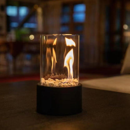 Flammory Öllampe | Rustikale Deko Lampe für Wohnzimmer
